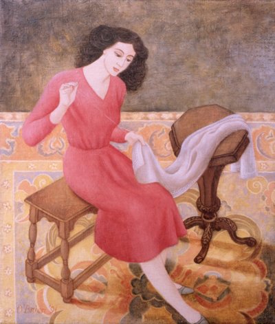 Niña Cosiendo, 1991 de Patricia OBrien